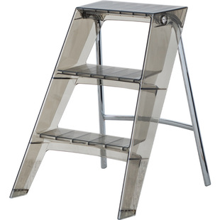 Multifunctional Household Ladder Folding Ladder Nordic Style Indoor Flower Frame Herringbone Ladder Three-step Transparent Acrylic Portable Ladder