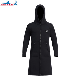 DIVE & SAIL New 3mm hooded diving windbreaker men's sun protection warm floating diving Jacket Women's cold-proof diving suit