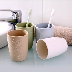 Simple Fashion Family Gargle Cup Plain Cup Plastic Brush Cup Couple Toothbrush Cup