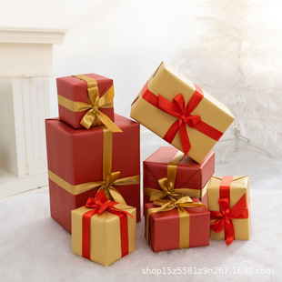 Christmas gift box under the Christmas tree pile head gift box ornaments gift box empty box scene festive Christmas decoration