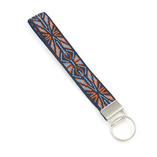 Cross-border embroidery key chain ethnic style handmade wristband retro long pendant supply Amazon hot
