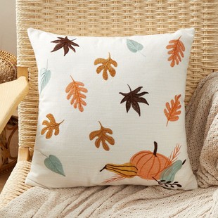 Spot cross-border American pastoral style cotton and linen pillow case without core Amazon embroidery pillow case