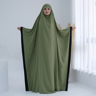 2024 Loriya Middle East Dubai Turkey Tiktok AliExpress Colorblock Trim dress LR696