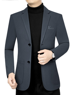 Fashionable Handsome Men's Suit Jacket 2024 Spring and Autumn New Korean Style Middle-aged Dad Business Suit Top