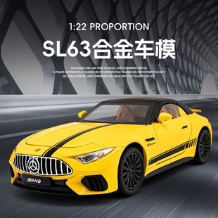 1:22 Mercedes-Benz SL63 спортивный автомобиль со звуком и светом