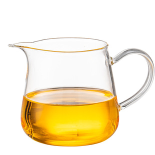 Gongdao cup glass tea leak integrated thickened heat-resistant high-end transparent tea filter tea dispenser tea set Crescent male Cup