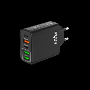 PD65W gallium nitride charger 3USB2type-c multi-port mobile phone charging head 5V4A European and American British standard adapter