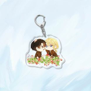 Animation Peripheral Acrylic Keychain Mermaid Falls Bai Chunian Rambo Creative Campus Small Pendant Small Pendant