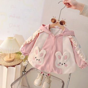 Foreign trade wholesale 2025 new coat sweet foreign style coat little girl baby spring cardigan live supply