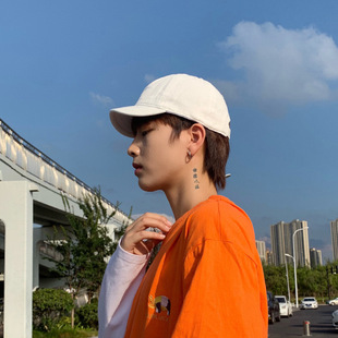 Short Brim Baseball Hat Men's and Women's Sun Hat Couple Soft Top Hat Small Rim Baseball Cap Equestrian Cap Korean Style