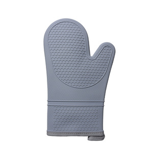 Zhichang silicone gloves honeycomb covered cotton long microwave oven heat-proof waterproof two-finger kitchen cleaning gloves