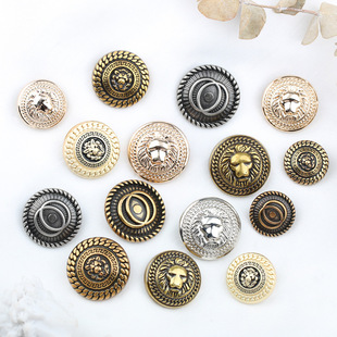 Spot wholesale metal British style buttons lion head pattern button women's coat trench coat jacket suit cufflinks