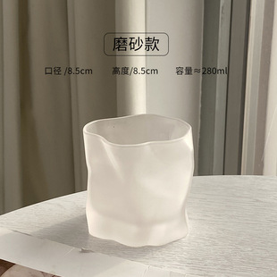 Japanese-style Twisted Cup Square Glass Whiskey Gold Twisted Cup Vintage Shaped Glass Coffee Origami Cup