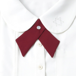 wine red Tie JK Tie Women's Solid Color Striped Class Dress Graduation Photo Red Bachelor's Dress Bow Slayer Dress