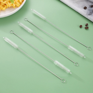 Cross-border 304 stainless steel suction tube brush, 170mm-310mm length test tube brush independent packaging suit