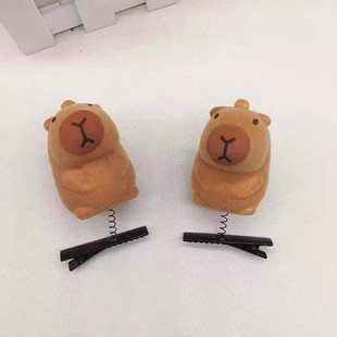 Cute Artifact Capibala Hairpin Headwear Cute Mouse Spring Hairpin Small Puffer Fish