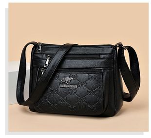 2024 New Texture, White and Elegant, Middle-aged Women's Bags, Mother's Bags, Mother-in-law Bags, Multi-layered Soft Leather Shoulder Crossbody Bags
