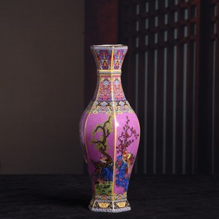 Цзиндэчжэнь керамическая имитация золотой вазы Qianlong Цветочная композиция Ретро китайская гостиная украшение дома ремесленные украшения