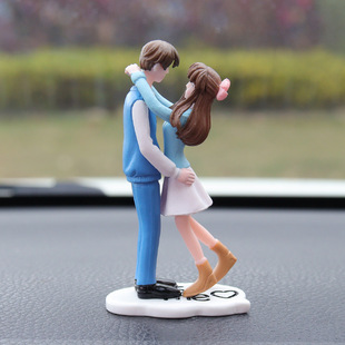2025 New Car Ornaments Center Console Cute Couple Car Supplies Explosions Car Accessories Desktop Ornaments Women