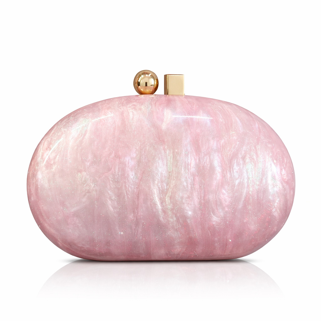 New cross-border women's handbag, acrylic evening bag, shoulder bag, crossbody bag, party bag, light luxury chain shell clutch evening bag