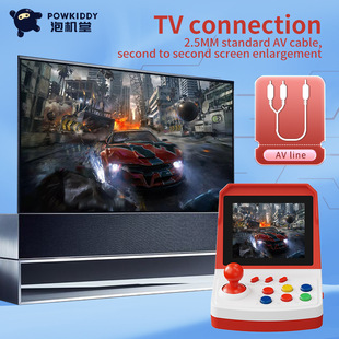 powkiddy Overlord Treasure Box A6 Mini Retro FC Handheld Red and White Handheld Handset Shake Tone Net Red Double Game Machine