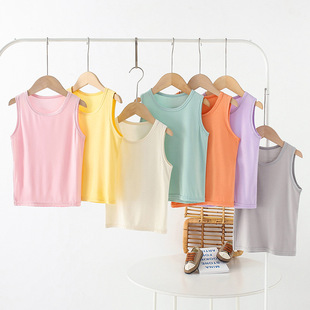 Pure Cotton Girls' Vest Small Camisole Summer Vest Children's Bottoming Inner Wear Sleeveless Top Baby Outer Wear Camisole