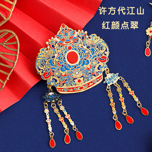 High-grade hairpin flower phoenix crown metal bookmark the Forbidden City antique creative Fenglaiyi museum souvenir creative gift