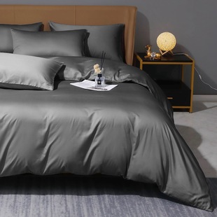 Cotton 60 long staple cotton satin four-piece quilt cover single product cotton quilt cover bed sheet bed hat pillowcase