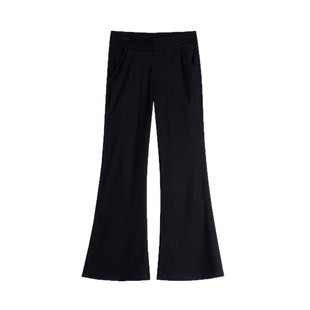 Summer Eight-point Bell-bottom Pants Women's plus size 100.00kg Chubby Sister High-waist Slimming Casual All-match Small Pants