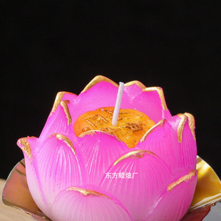 Fubaolian Candle Lotus Candle Lotus Lamp Candle Iron Holder Home Gift Box Spring Festival Candle Lamp Manufacturers