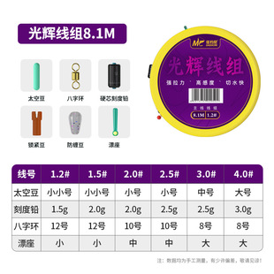 Jiadangni Guanghui Line Set Fishing Line Set Full Set Tie Silver Carp and Bighead Carp Fishing Main Line Sub-Line Fishing Gear