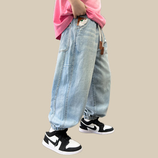 Boys' Summer Thin Pants 2024 New Children's Denim Shorts for Older Kids Ice Silk Jeans Stylish Collection