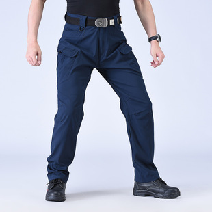 Stretch Composite Fabric Xi7 Tactical Pants Waterproof Cargo Pants Multi-Pocket Pants Wear-Resistant and Scratch-Resistant Training Pants Military Fan Pants