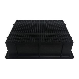 Plastic turnover box rectangular black storage box thickened Black basket anti-static plastic square plate wholesale