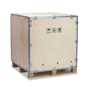 Steel Edge Wooden Box Fumigation-free Wooden Removable Assembly Logistics Packaging Box Steel Belt Edge Buckle Assembled Wooden Box