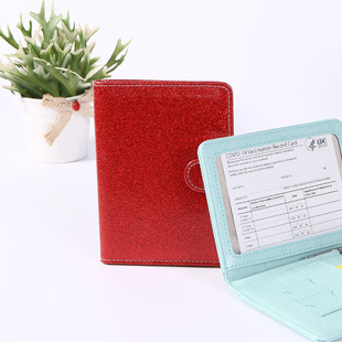 Color American Passport Holder Bank Card Holder logo Certificate Holder PU Air Ticket Protective Case Strap Snap Passport Holder