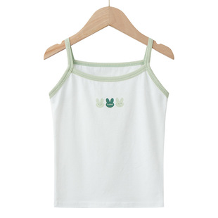 Girls' Vest Summer Thin Pure Cotton Women's Bottoming Inner Wear Sleeveless Top Baby's Outer Wear Children's Vest Sling Top