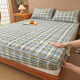 Class A Maternal and Infant Grade Cotton Bed Cover Single Piece Cotton Bed Cover Anti-Slip Dustproof Cotton Simmons Mattress Protective Cover