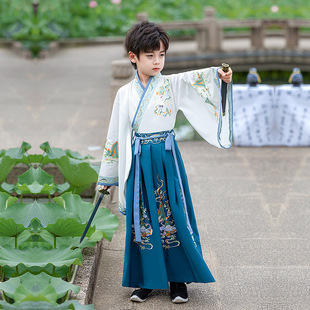Мальчик Hanfu осень новый оригинальный продвинутый китайский стиль детский костюм Tang красивый мальчик костюм оптовая продажа