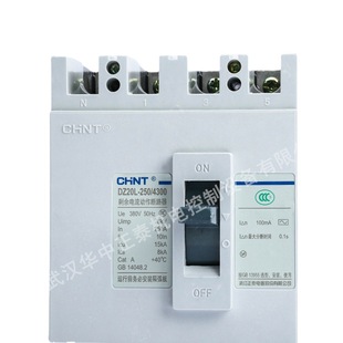 Chint DZ20L-250/4 300 250A leakage protector Molded Case Circuit breaker industrial leakage protection wholesale