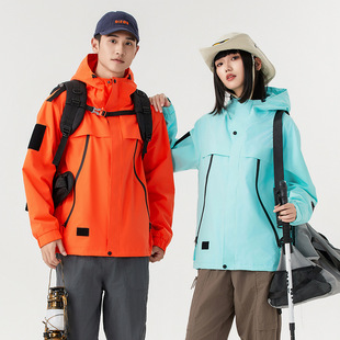 in stock Aoli Fleece Rushwork Jacket for Men and Women Three-in-One Detachable Two-Piece fleece-lined Thickened Trendy Brand Mountaineering Jacket