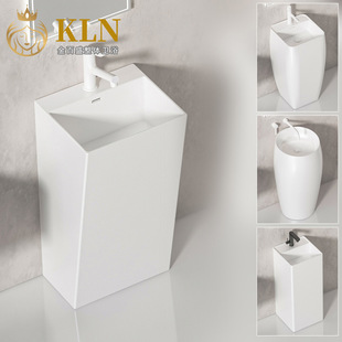 Hotel Column Basin Floor Wash Basin Atmospheric Integrated Column Basin Washstand Jinbaisheng Bathroom LT048