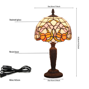 Tiffany Lighting Glass Lamps Bedroom Led Table Lamp Eye Protection Mediterranean Creative Cute Night Light