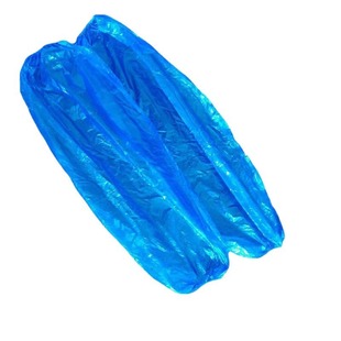 Disposable sleeve waterproof oil stain blue and white household cleaning pe100 long thick working protective sleeve female