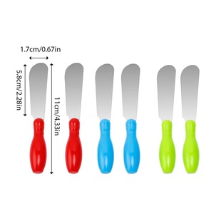 in stock 430 stainless steel mini spatula cheese cream knife salad cheese kitchen toast fruit sauce butter knife