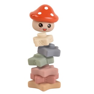 Cross-border Amazon baby soft glue laminate big particle building blocks animal baby hand grasping soft ball block toy