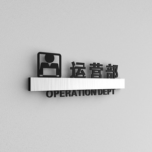 Metal Wire-drawing Silver High-grade Office Door Plate Company Enterprise Department Section Plate General Manager's Door Plate Listing