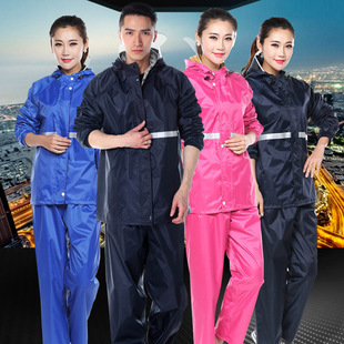 Factory wholesale split raincoat rain pants suit adult men and women riding electric car motorcycle reflective raincoat foreign trade