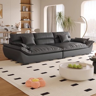 Modern Simple Anti-cat Claw Cloud Sense Velvet Technology Cloth Sofa Cream Wind Boat Fabric Sofa Living Room Large and Small Apartment
