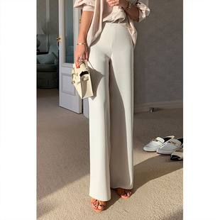 Straight Leg Pants Women's 2025 New Explosions Summer High Waist Casual Pants for Small Men Loose Vertical Micro Elastic Pants
